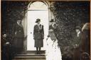 Hilda Sykes at the opening of Waddow Hall in 1927 with Princess Mary