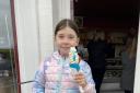 Beau Kovacs with her Wharfedale Wombles Treat Card Ice Cream