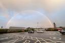 Pamela Tranter took this photo of a rainbow over Sainsbury’s carpark in Otley early on Monday morning (November 20)