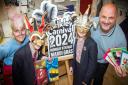 Bradford Grammar School students Ben Richardson and Charlotte Brown join the school’s head of art Sarah Horsfield and Ilkley Carnival creative competition co-ordinator Colin Watson to launch the creative competition at the school this week