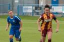 Shauna Legge in action for City during their 2-2 draw against neighbours Guiseley earlier this season