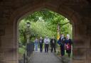 The ceremony to mark the centenary of the Lychgate at St Oswald's Church in Guiseley