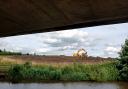 Work is underway on the new £1.75m equestrian centre at Craven College. Picture taken from under bypass flyover