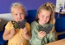 Youngsters with butterfly bunting at the event