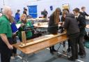 A team test their solution at Leeds Technology Tournament