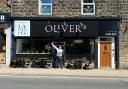 Owner Oliver Kenny outside Oliver's Cafe Bar on Otley Road, Guiseley