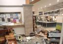 The supermarket after the break-in