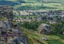 View of Ilkley from Cow and Calf rocks