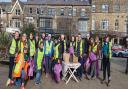 Volunteers from Litter Free Ilkley are joined by Robbie Moore MP