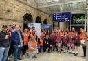 A recent Northern Rail volunteers day on the station supported by the Friends of Ilkley Rail Station group, local volunteers and friends, Northern Rail and Ghyll Royd School