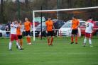 Otley (orange) took on Silsden (white) on Saturday