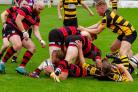 Ilkley (red) managed to just edge Cleckheaton in a thrilling contest on Saturday. Pic: Peter Clark