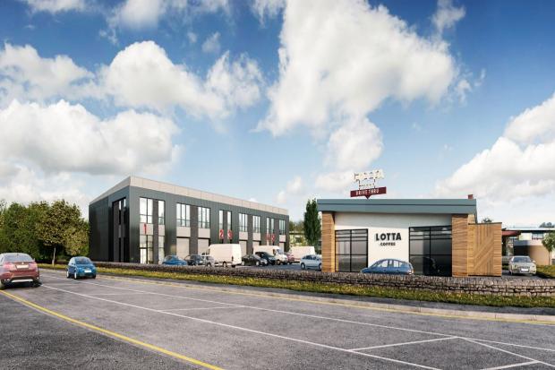 An artist's impression of the new coffee shop being built next to Leeds Bradford Airport