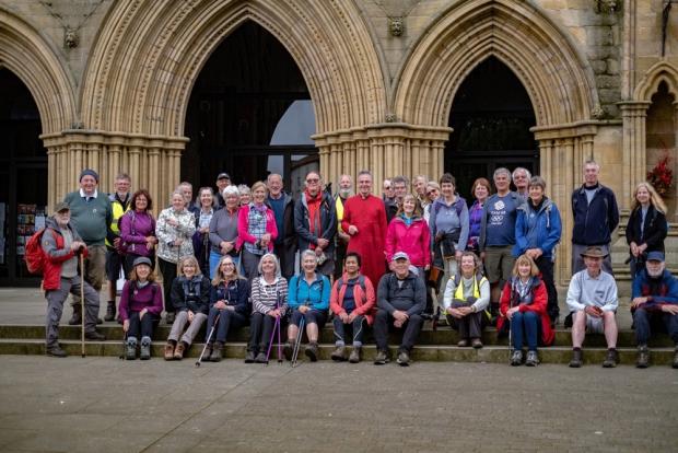 Ilkley Gazette: The walkers reach Ripon Cathedral