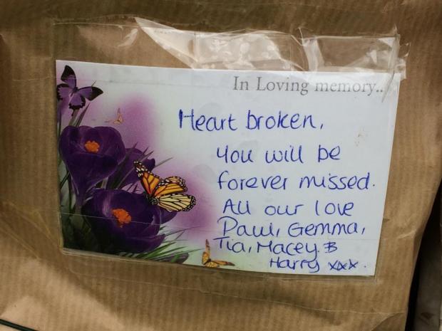 Ilkley Gazette: Another touching message left at the scene 