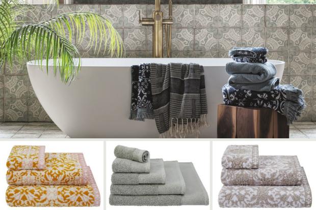 Ilkley Gazette: M&S towels in new Fired Earth homeware collection. Credit:M&S