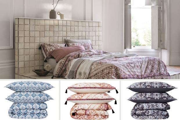 Ilkley Gazette: M&S bedding in new Fired Earth homeware collection. Credit: M&S