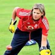 Nicola Shaw, vice-captain of the England women’s cricket side, coached girls at Ben Rhydding Women and Girls Cricket Club this week.