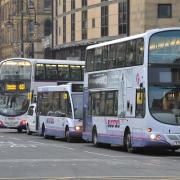 Buses in Bradford city centre