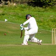 Ben Holderness (batting) hit 78 runs for Beckwithshaw in their defeat to Otley