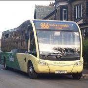 The 966 bus. Photograph taken by Jon Houghton