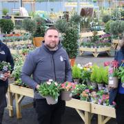 Christopher Jubb, Andy Bradley and Lisa Porter at Otley Garden Centre