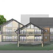 Artist’s impression of planned flats in Robin Hill