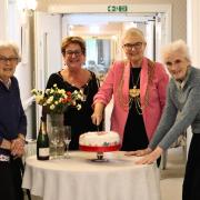The Lord Mayor of Leeds, Cllr Al Garthwaite, second right, with consort Angela Gabriel, second left, and residents