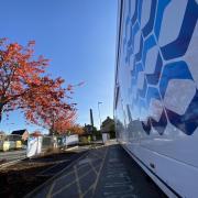 The Vanguard mobile operating theatre at Wharfedale Hospital, Otley, which is leaving on Sunday, December 17