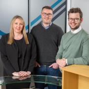 Leanne Pollard (left) with David Bancroft (middle) and James Smith (right) co-founders at Holden Smith