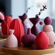 3D printed mini vases by Keeley Traae