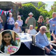 Aireborough Rotary Club members and inset Purvi Nagdive, who is being sponsored by the club