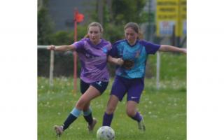 Action from the Tyersal vs. Huddersfield Amateur Reserves game in the WRCWFL