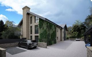 The  new build apartment scheme in Clifford Road, Ilkley