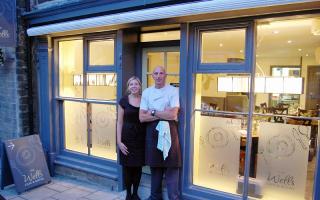 Philippa Evever and Richard Horne at the newly-refurbished Wells Bistro