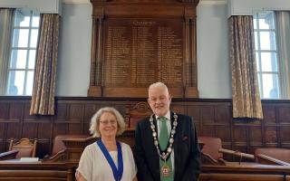 New Ilkley Town Mayor Councillor Damian Kearns and new Deputy Mayor Councillor Jane Gibson