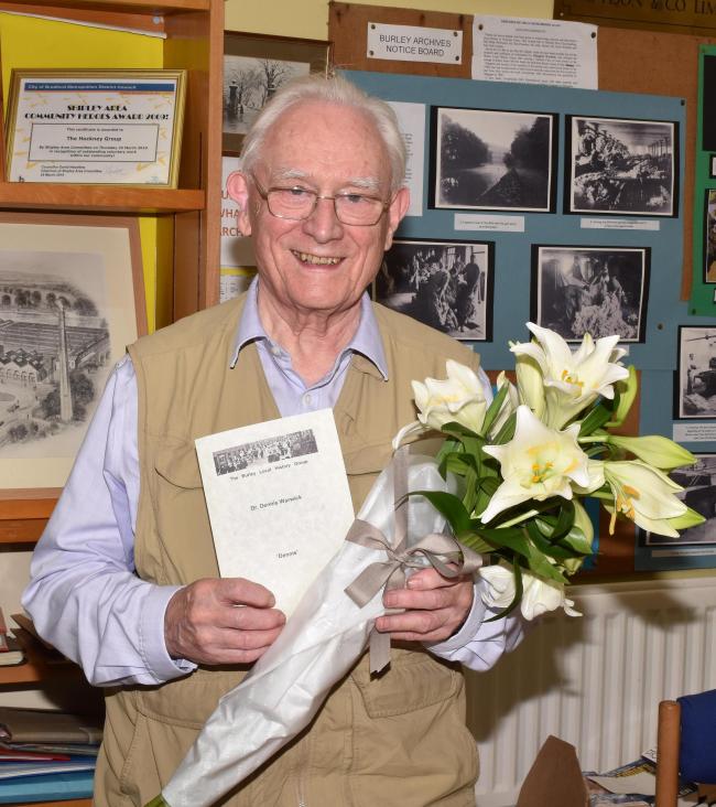 Dr Dennis Warwick who has has retired as chairman of the Burley Local History Group