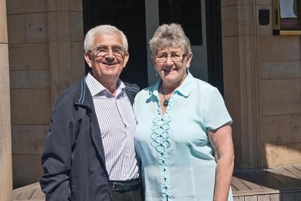 HAPPY COUPLE: Edwin and Jean Piper